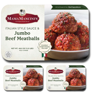 Jumbo Beef Meatballs in Italian Style